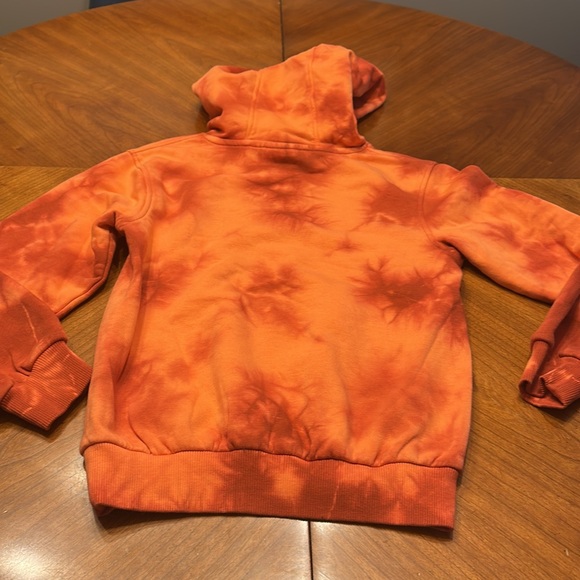 NWT Nike Club Fleece Tie Dye Hoodie Wild Mango/Dragon Red/Vintage Coral - Picture 6 of 6